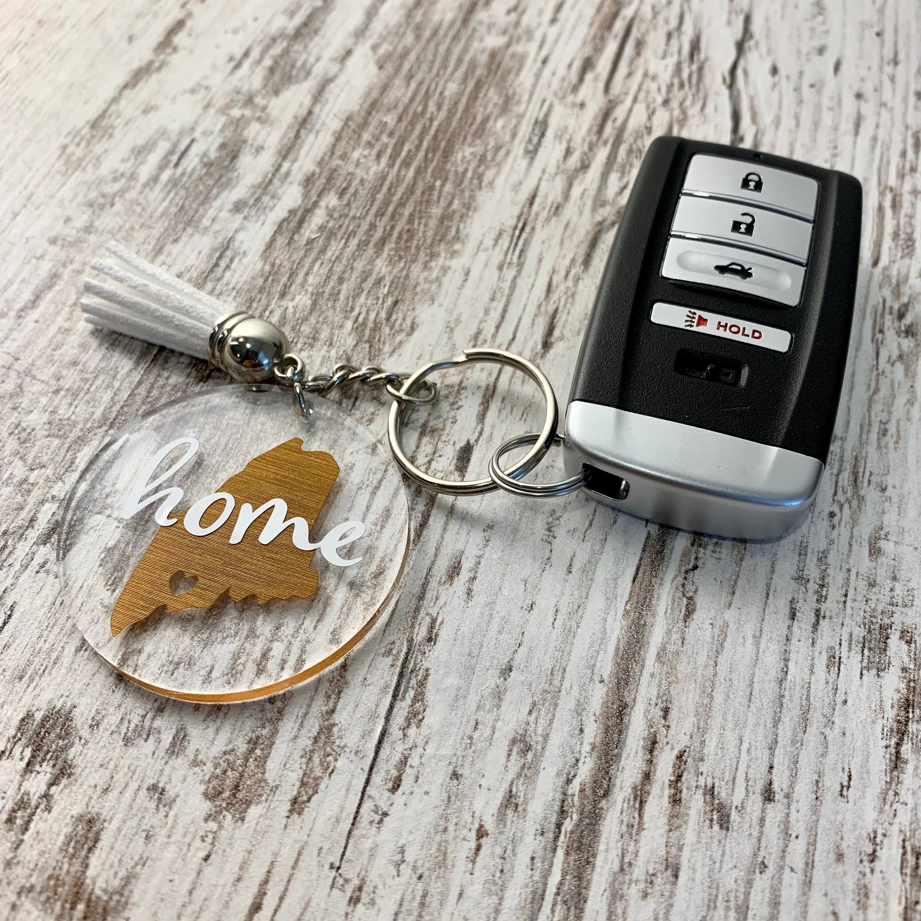 Personalized Maine state keychain customized keychain Etsy