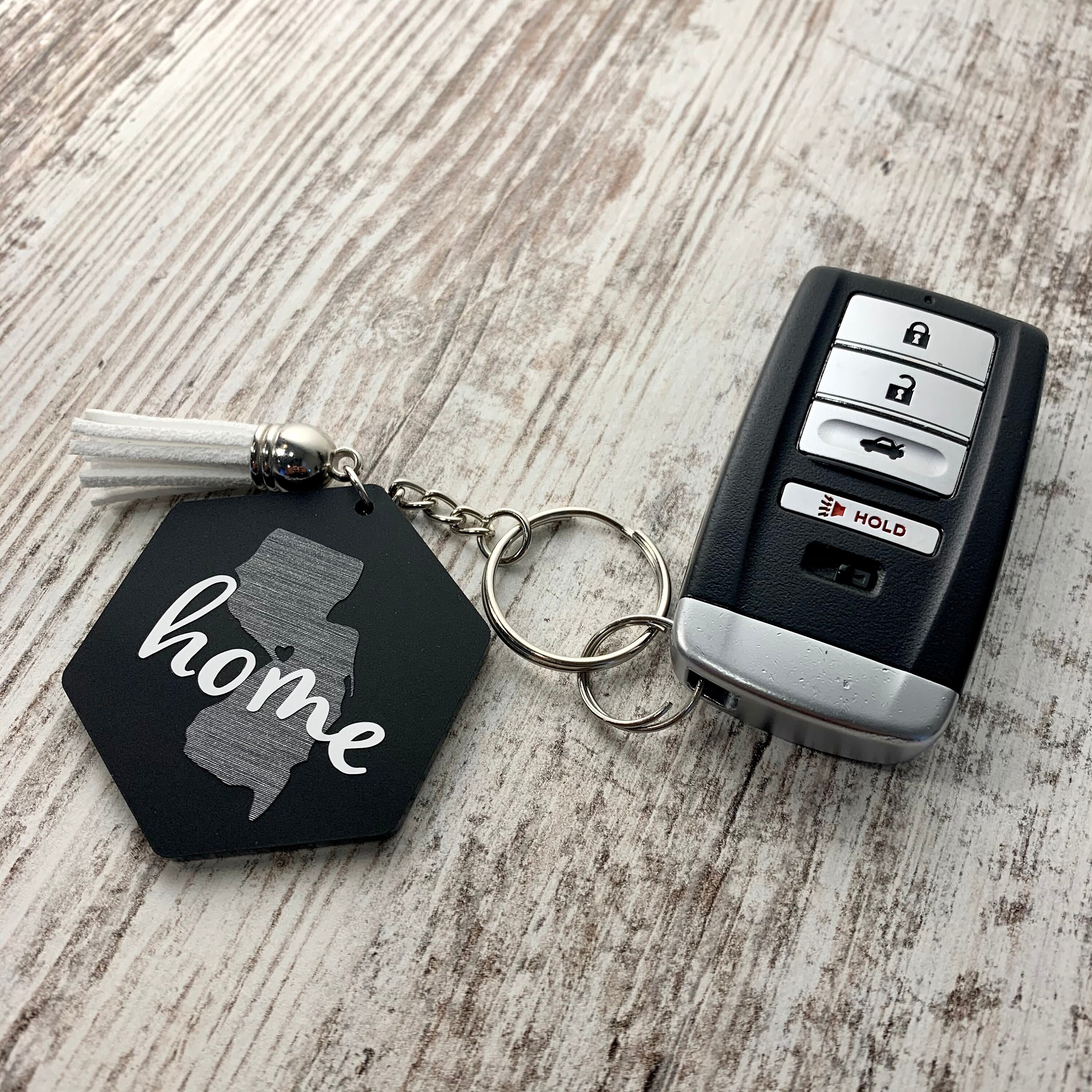 Personalized New Jersey State Keychain Customized Keychain Etsy