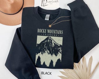 Colorado Sweatshirt, Rocky Mountains Sweatshirt, Colorado Rockies Shirt, Retro Oversized Sweatshirt, Colorado Mountain Hiking Crewneck Shirt