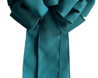 Teal Fall Bow for Wreath Lantern Swag Garland Staircase Floral Arrangement Gift Basket Front Door Decoration