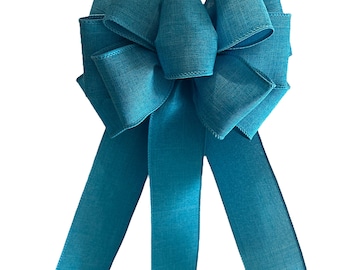 Turquoise Wire Edge Bow