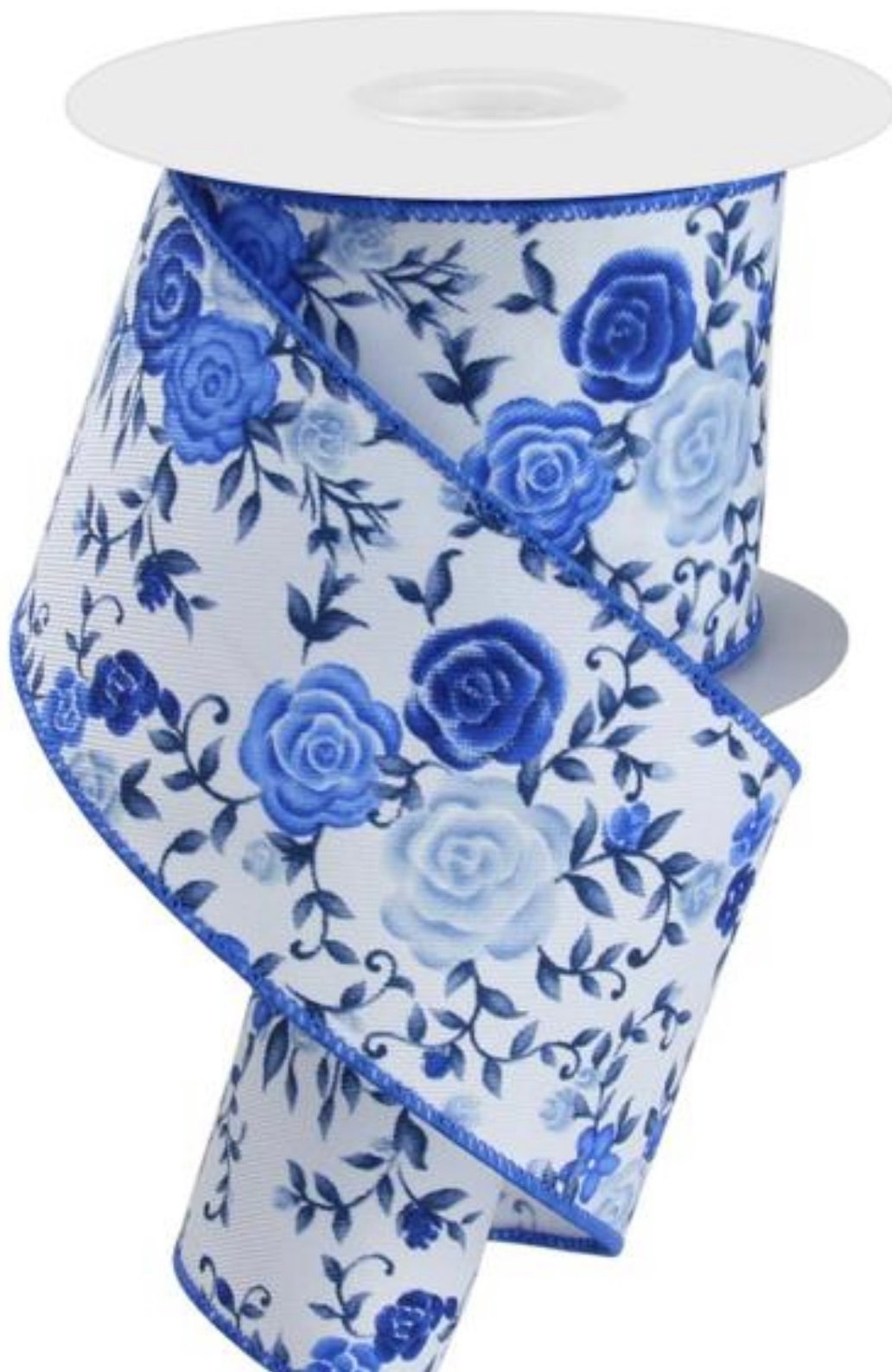 thumbnail image 2 of Mini Rose Wired Edge Ribbon - 1.5 Inch Wide X 10 Yards Lavender Craft Ribbon 2 of 10