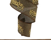 Brown Leopard Truck Ribbon Spool 2.5 x 10 Yards RGC159904