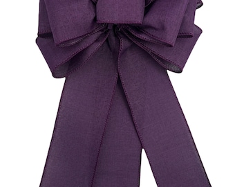 Purple Canvas Bow