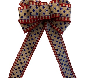 Patriotic Wreath Bow