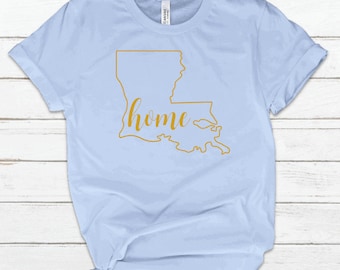 Louisiana Home State Shirt, Southern Shirt, Travel Gift, Louisiana, Louisiana State Outline Shirt, Louisiana State Map Shirt, Vinyl Shirt