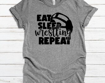 Eat Sleep Wrestling Repeat Shirt, Wrestling Shirt, Wrestler Shirt, Wrestling Gift, Athlete Gift, Fun Wrestling Shirt, Wrestling Season