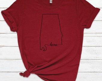 Alabama Home Shirt, Alabama Shirt, Love Alabama, Sweet Home Alabama, Alabama State, Bella Canvas Shirt, Home State Shirt, Vinyl Shirt, Bama