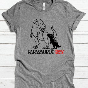 Papasaurus Rex Shirt, Dad Shirt, Papa Shirt, Dinosaur Papa Shirt, Dinosaur Papa with One Baby, Gift For Dad, Father&#39;s Day Shirt,Custom Shirt