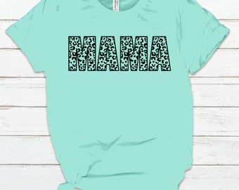 Leopard Print Mama Shirt, Animal Print Shirt, Mama Shirt, Gift for Mom, Mother's Day Shirt, Mother's Day Gift, Mom Shirt, Vinyl Shirt
