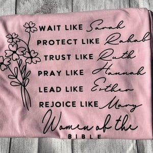 Women of the Bible Shirt, Faith Based Shirt, Praying Mama, Religious Shirt, Jesus Shirt, Christian Shirt, Prayer Shirt, Church Shirt, Faith