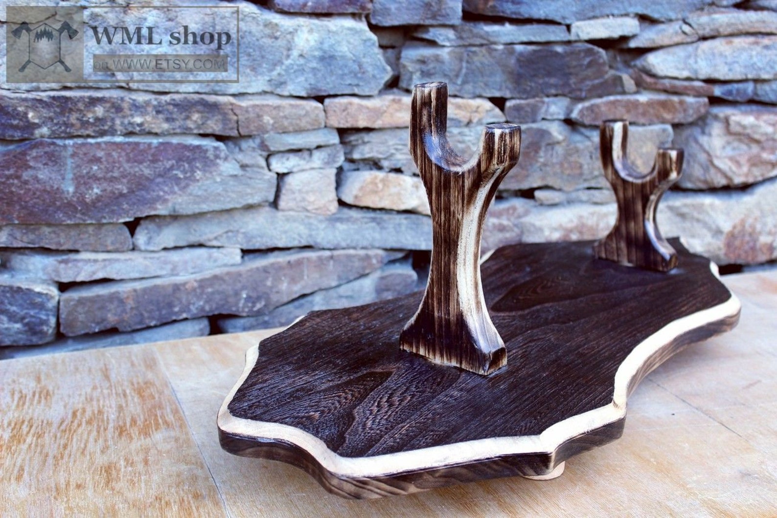 Wooden Stand Axe Holder. Stand for Weapons or Forged Battle | Etsy
