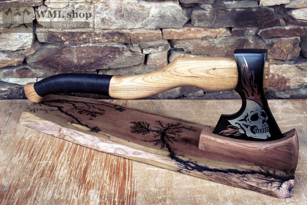 Wooden stand axe holder. Stand for weapons or battle Etsy