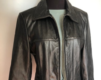 guess leather blazer