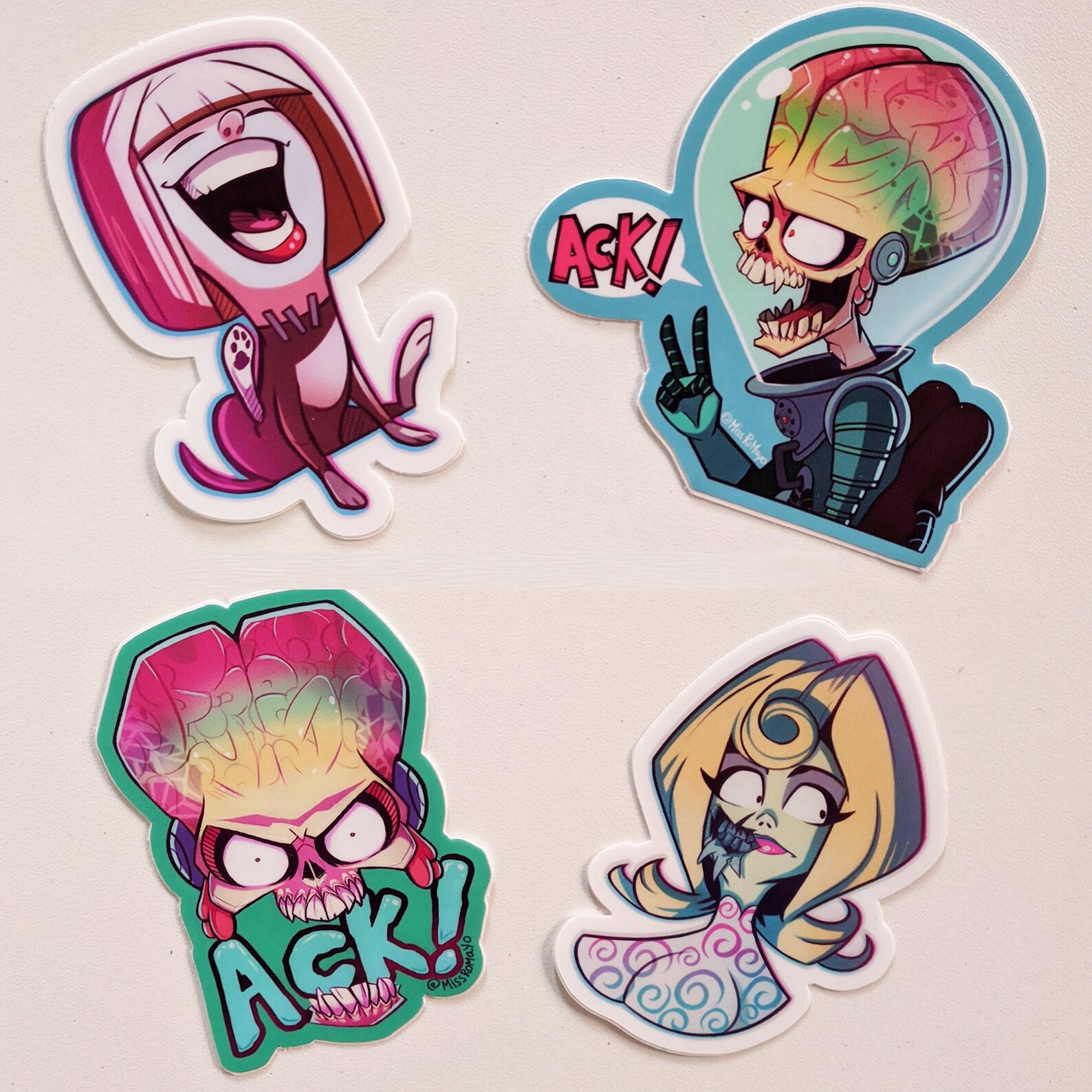 Mars Attacks Vinyl Sticker Set Etsy