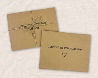 Open When Letters Envelopes Long Distance Relationship Gift