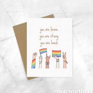 Pride Greeting Card | Affirmation, Cute, Loving | Blank Inside, Custom, Personalize | Happy Pride Month, Birthday, Anniversary, Thank You