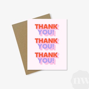 Thank You Greeting Card | Cute, Matte Card | A2, Kraft Envelope | 100% Recycled Paper | Birthday
