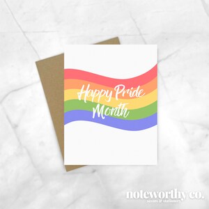 Pride Greeting Card | Affirmation, Cute, Loving | Blank Inside, Custom, Personalize | Happy Pride Month, Birthday, Anniversary, Thank You