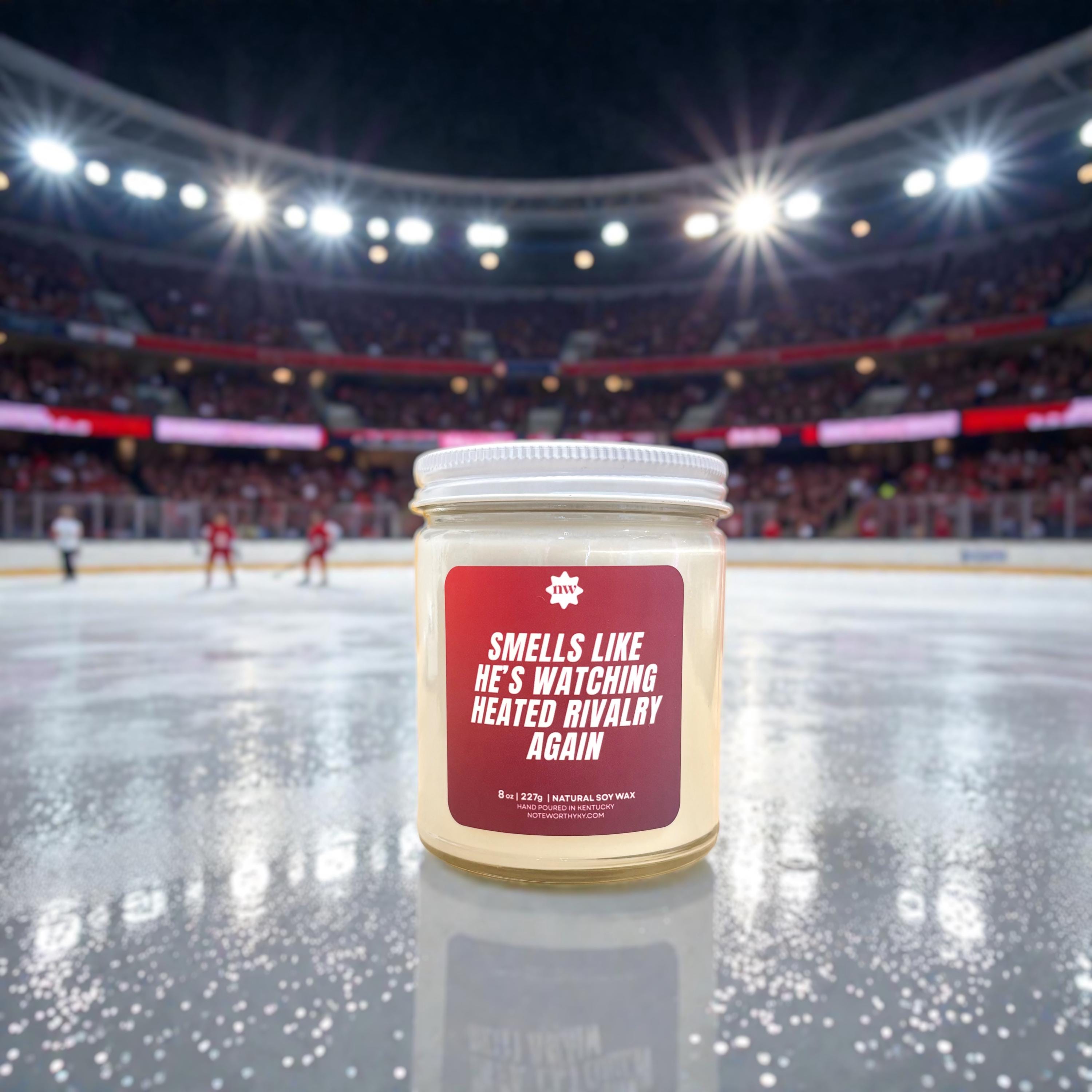 8 oz Candle - Smells Like He's Watching Heated Rivalry Again, TV Inspired, The Long Game Candle