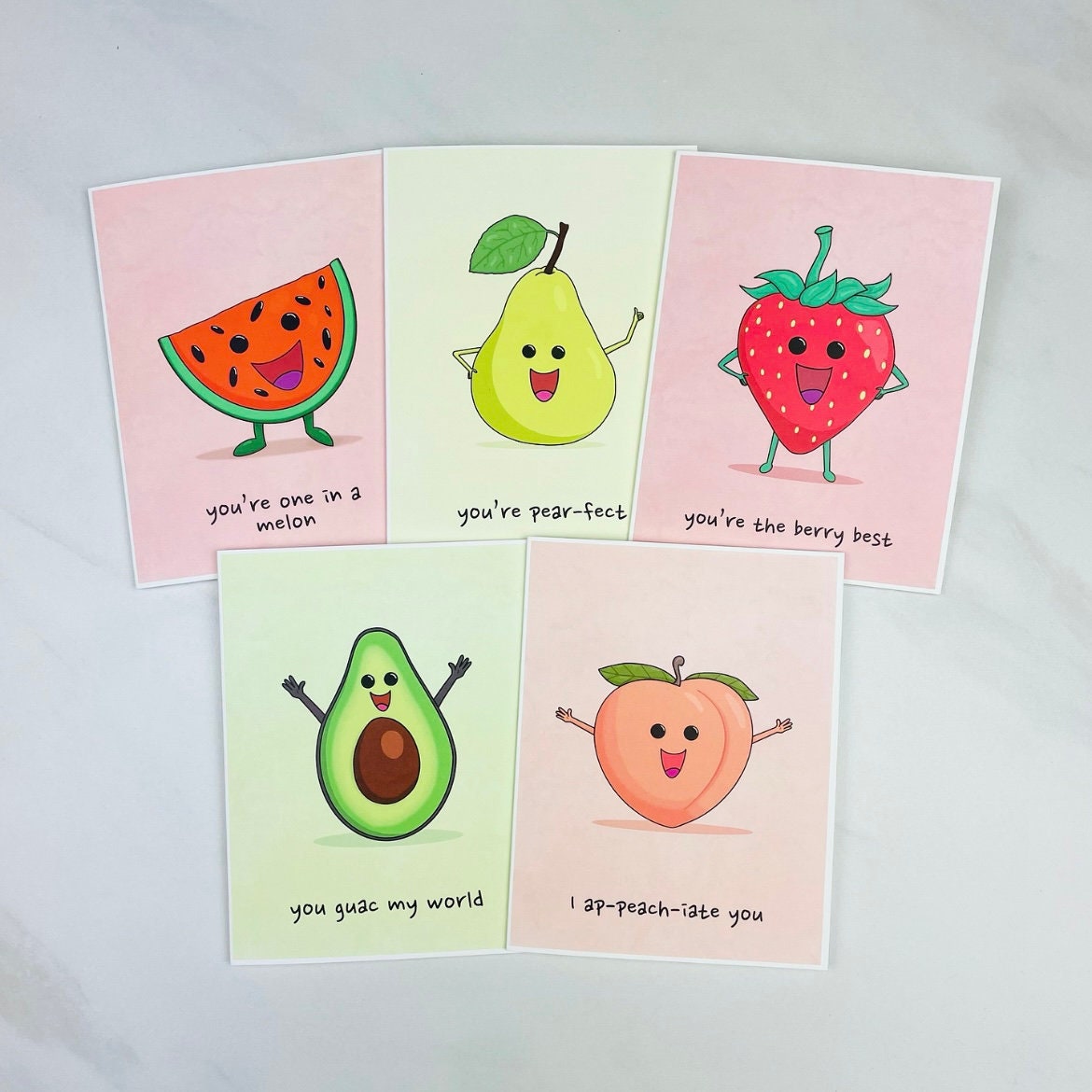 Fruit Pun Greeting Cards - Etsy