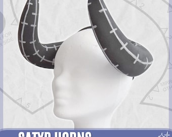 DIY EVA Foam Horn Pattern, Ram Horn Template, Tiefling Horns, Satry, Demon, Fursuit Horns, Cosplay Horns