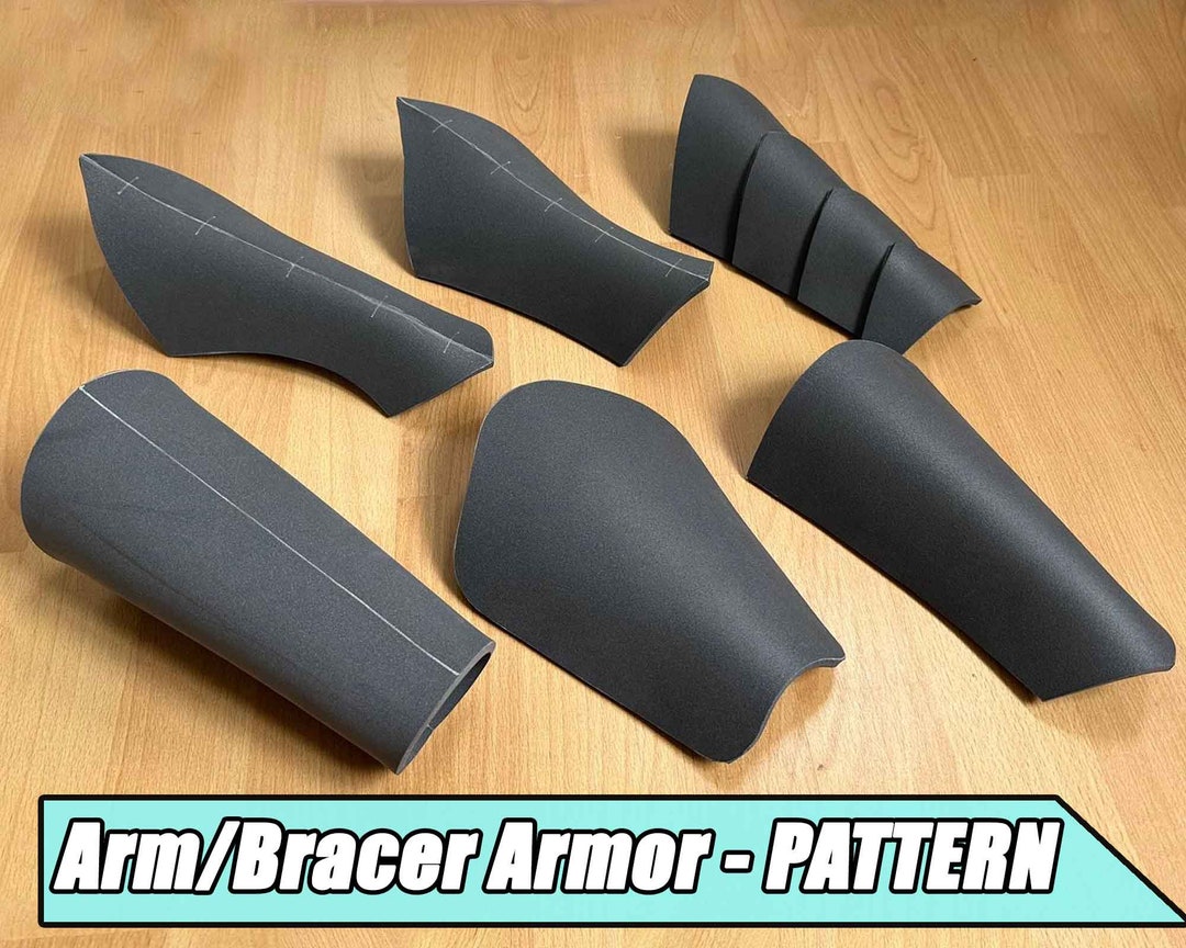 DIY Foam Bracer Armor Pattern, Arm Armor Template, Cosplay Arm Pattern, Medieval Armor Bracer