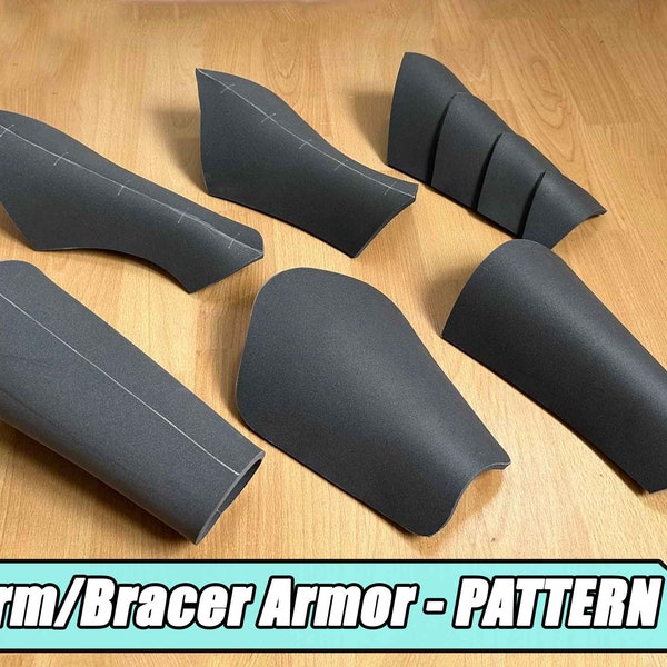 DIY Foam Bracer Armor Pattern, Arm Armor Template, Cosplay Arm Pattern, Medieval Armor Bracer, Ren Faire, Digital Download