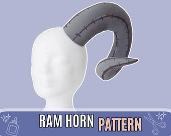 Ram Horns EVA Foam Pattern | Cosplay & Costume Horn Templates (PDF)