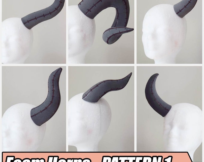 DIY Mask & 4 Different Horns Templats for EVA Foam Etsy