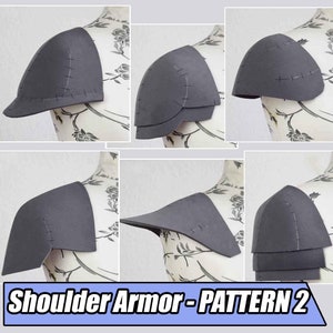 Shoulder / Pauldron Armor Patterns:  Fantasy, Medieval, EVA Foam Template for Cosplay and LARP Bundle