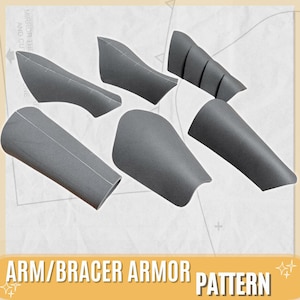 DIY Foam Bracer Armor Pattern, Arm Armor Template, Cosplay Arm Pattern, Medieval Armor Bracer, Ren Faire, Digital Download