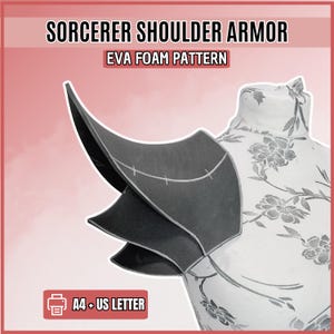 Sorcerer Shoulder Armor EVA Foam Pattern | Fantasy Cosplay & LARP Pauldron (PDF)