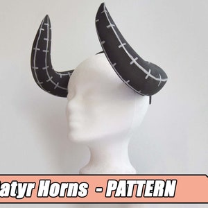 DIY EVA Foam Horn Pattern, Ram Horn Template, Tiefling Horns, Satry, Demon, Fursuit Horns, Cosplay Horns