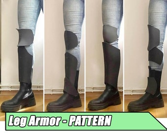 Foam Leg and Knee Armor Pattern Collection, Cosplay Pattern, Medieval Armor, Costume Armor, Larp, DIGITAL DOWNLOAD