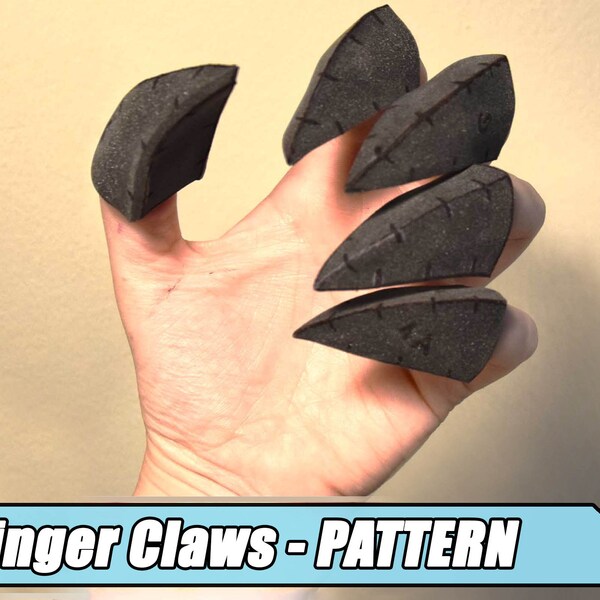 DIY foam claws pattern / finger armor / cosplay armor / costume armor / medieval armor / larp / fursuit pattern for EVA Foam (Digital PDF)