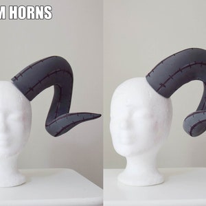 DIY Rams horns / cosplay horns / costume horns / Satyr / Fawn / Goat Horns pattern for EVA Foam Digital PDF image 2