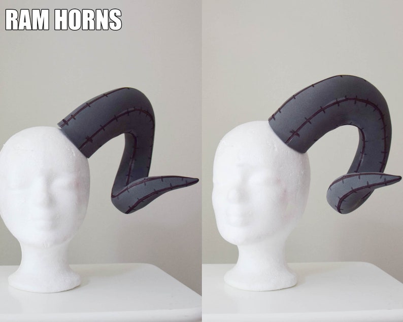 DIY Rams horns / cosplay horns / costume horns / Satyr / Fawn / Goat Horns pattern for EVA Foam Digital PDF image 2