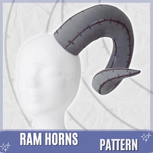 DIY Rams horns / cosplay horns / costume horns / Satyr / Fawn / Goat Horns pattern for EVA Foam (Digital PDF)