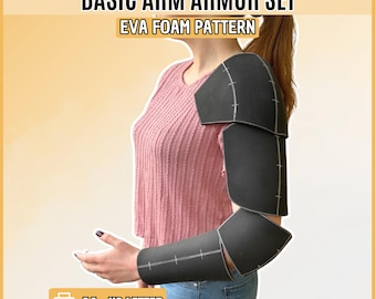 Beginner Complete Arm Armor EVA Foam Patterns | Fantasy Cosplay & LARP Set (PDF)