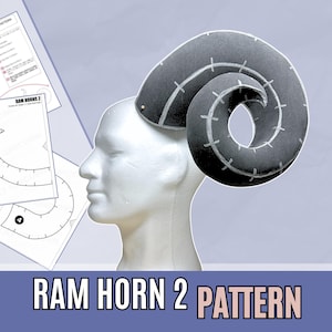 Widderhörner EVA-Foam Schnittmuster 2 | Cosplay & Kostüm (PDF)