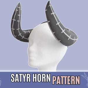 Patrón de costura de cuernos de sátiro en espuma EVA | Cosplay y disfraces (PDF)