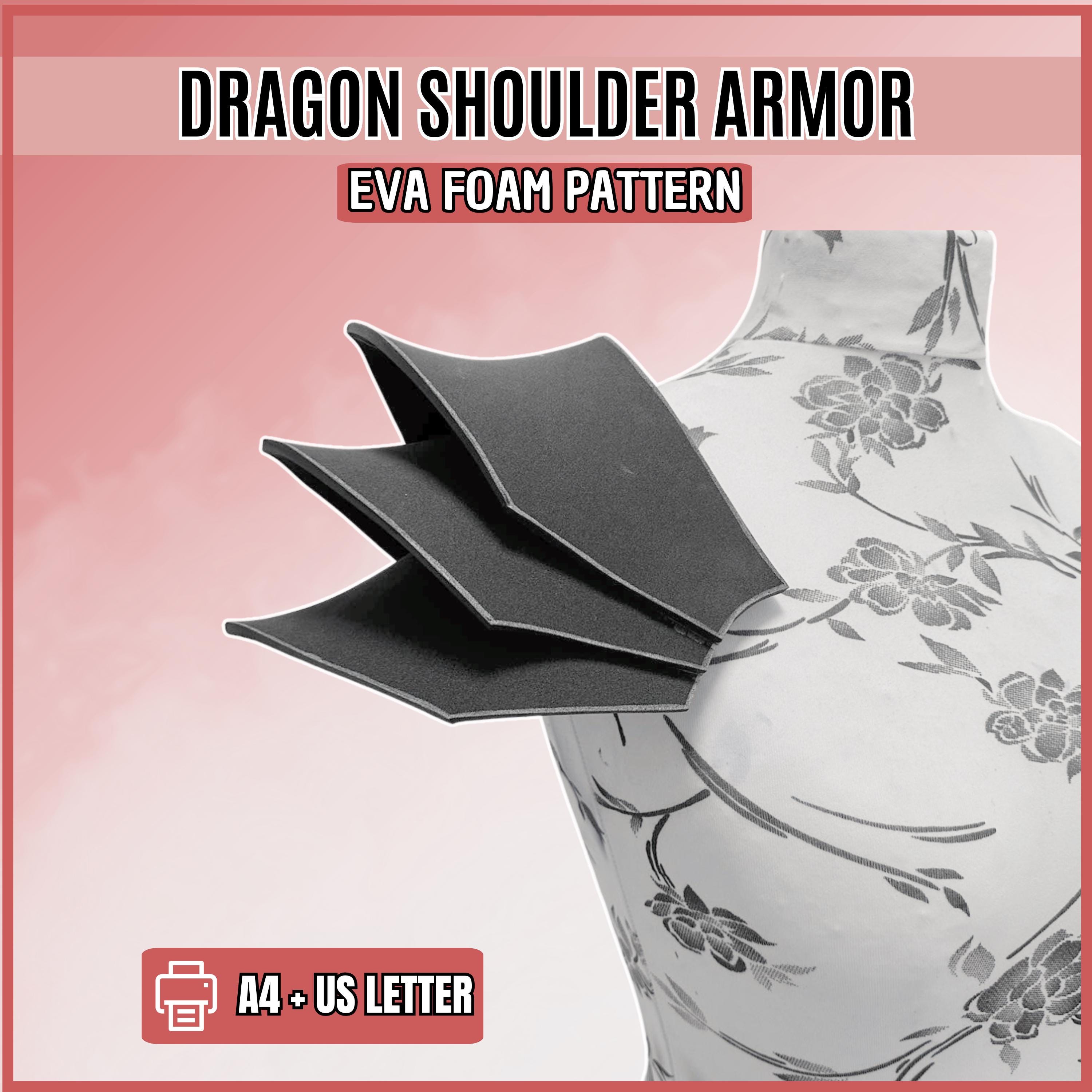Dragon Patterns Rmor Dragon Shoulder Armor EVA Foam Pattern | Fantasy Cosplay & LARP ...