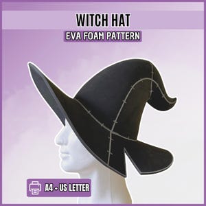 Witch or Wizard Hat Pattern – EVA Foam Cosplay & Larp Template | Halloween Costume PDF Download for DIY Foam Craft