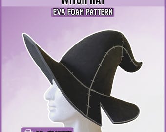 Naaipatroon voor een heksenhoed gemaakt van EVA-schuim | Cosplay & Kostuum (PDF)