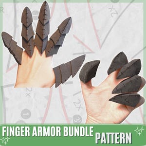 DIY foam claws pattern / finger armor / cosplay armor / costume armor / medieval armor / larp / fursuit pattern for EVA Foam (Digital PDF)
