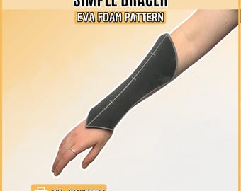 Einfaches Armschienen Schnittmuster, EVA Schaumstoff Schnittmuster für Cosplay Armschiene, PDF Download
