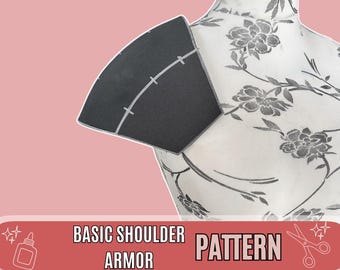 Basic Shoulder Armor EVA Foam Pattern | Cosplay & LARP Armor Template (PDF)