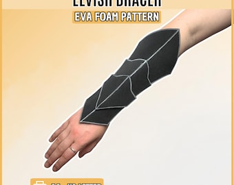 Elfen Armschienen Schnittmuster, EVA Schaumstoff Schnittmuster für Cosplay Armschiene, PDF Download