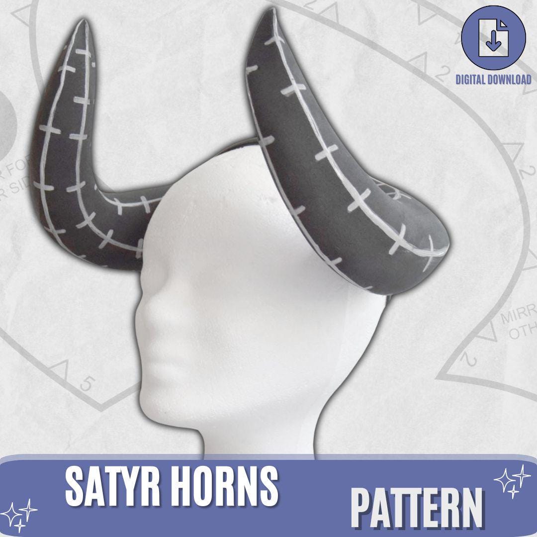 Diy Eva Foam Horn Pattern Ram Horn Template Tiefling Horns Satry